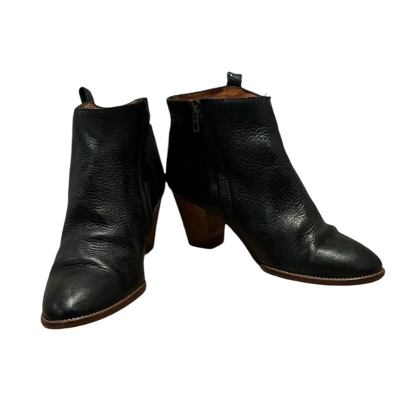Madewell The Billie Leather Ankle Boot in Black Size 7 - Picture 1 of 11